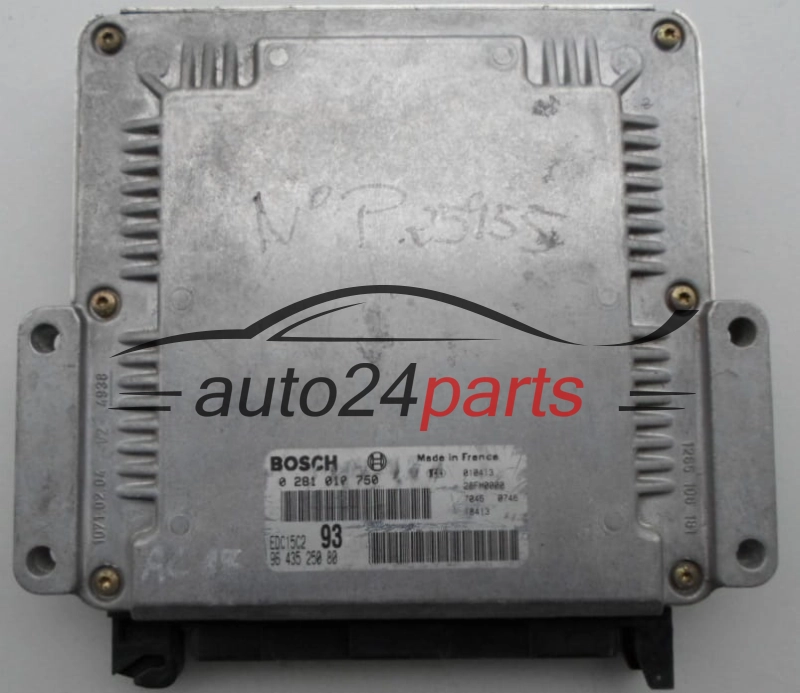 Μονάδα Ελέγχου Κινητήρα CITROEN PEUGEOT 2.0 HDI BOSCH 0 281 010 750, 96 435 250 80