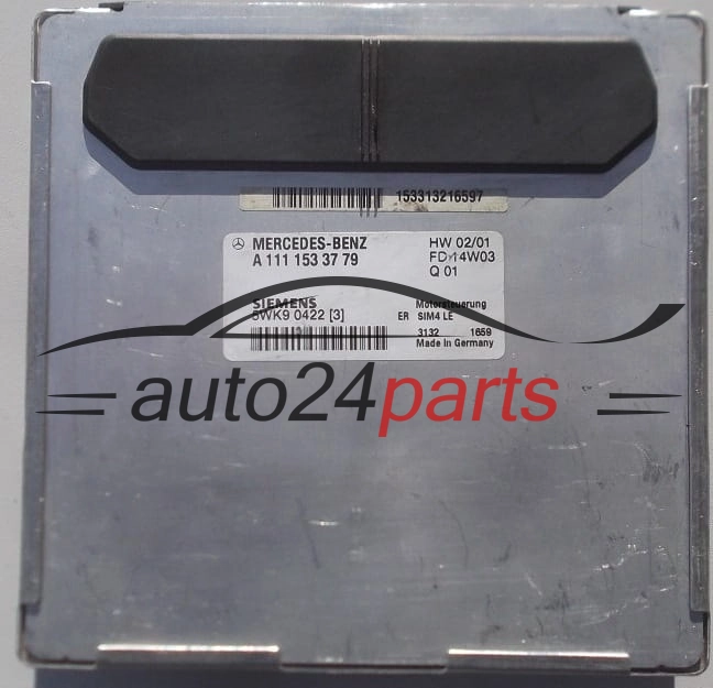 MOTORSTEUERGERÄT ECU STEUERGERÄT  MERCEDES SIEMENS 5WK9 0422 (3) A 111 153 37 79