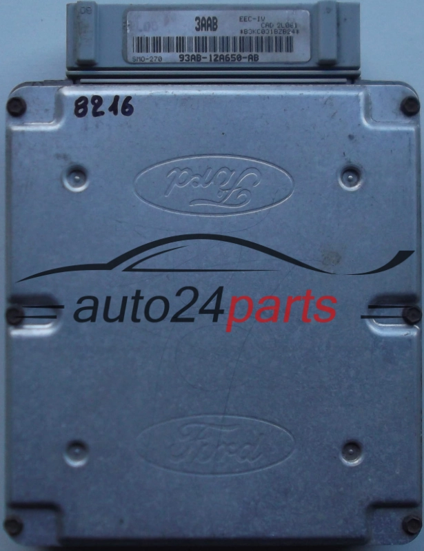 KOMPUTER STEROWNIK SILNIKA FORD ESCORD 1.6, 93AB-12A650-AB, 93AB12A650AB, SMO-270 3AAB, CAD 2L061