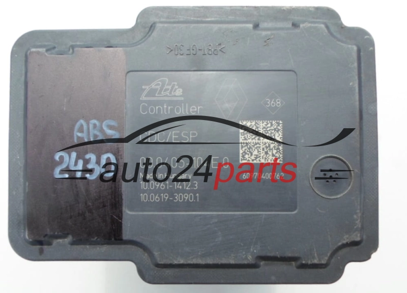 POMPE HYDRAULIQUE ET CALCULATEUR d'ABS RENAULT MEGANE 476606264R, 10.0212-0346.4, 10021203464, 10.0961-1412.3, 10096114123