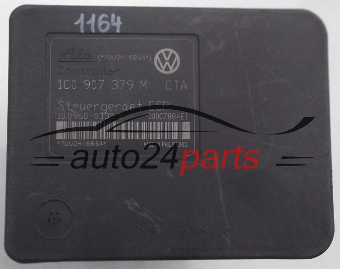 Pompe ABS et calculateur ATE 1J0 614 517 J, 1J0614517J, 10.0206-0069.4, 10020600694, 1C0 907 379 M, 1C0907379M, 10.0960-0335.3, 10096003353