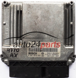 Μονάδα Ελέγχου Κινητήρα MERCEDES W211 E270  BOSCH 0 281 010 835, 0281010835, A 647 153 00 79, A6471530079, 6471530079