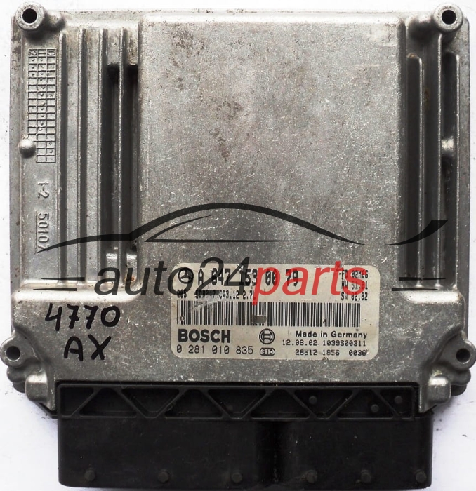 Μονάδα Ελέγχου Κινητήρα MERCEDES W211 E270  BOSCH 0 281 010 835, 0281010835, A 647 153 00 79, A6471530079, 6471530079