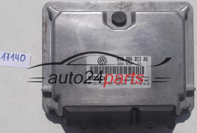 ECU ENGINE CONTROLLER SEAT VOLKSWAGEN 1.9 SDI BOSCH 0 281 010 007, 0281010007, 038 906 013 AN, 038906013AN