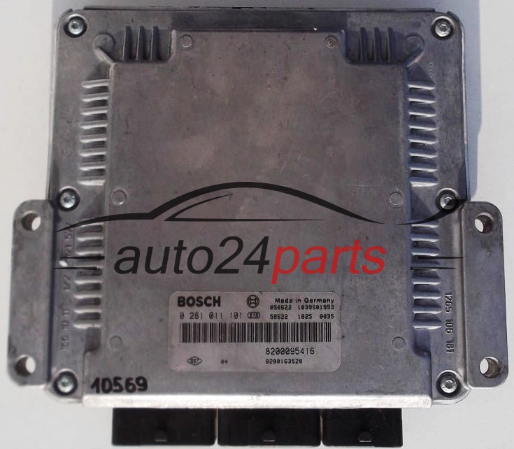 KOMPUTER STEROWNIK SILNIKA RENAULT LAGUNA 1.9 DCI F9Q BOSCH 0281011101, 0 281 011 101, 8200163528, 8200095416, 1039S00271