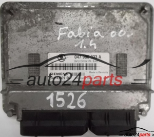 CALCULATEUR MOTEUR SKODA FABIA 1.4 MPI AME 047 906 033 A, 047906033A, SIEMENS 5WP44193 07, BENZIN SIMOS 3PA SJ48 