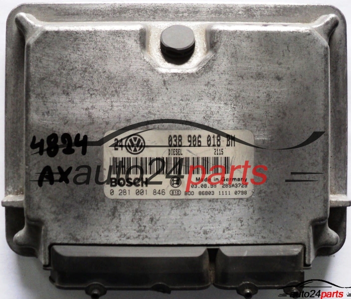 CENTRALINA DO MOTORE VW VOLKSWAGEN GOLF BORA 1.9 TDI AHF 038906018BM, 038 906 018 BM BOSCH 0281001846, 0 281 001 846