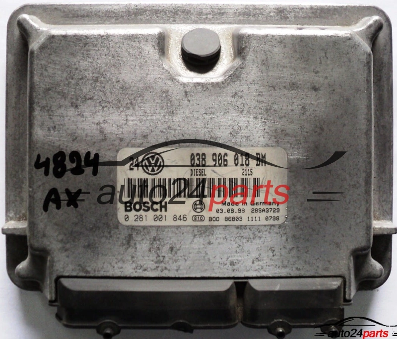 CENTRALINA DO MOTORE VW VOLKSWAGEN GOLF BORA 1.9 TDI AHF 038906018BM, 038 906 018 BM BOSCH 0281001846, 0 281 001 846
