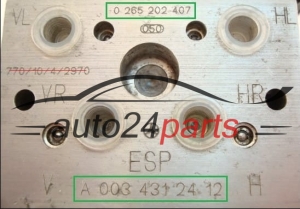 POMPE HYDRAULIQUE ET CALCULATEUR  d'ABSMERCEDES BOSCH  A 003 431 24 12