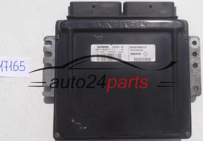 CENTRALINA DO MOTORE RENAULT CLIO 1.4 SIEMENS S118301111 A, S118301111A, 8200189312, 8200080285