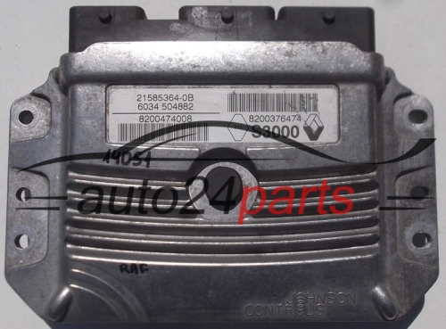 KOMPUTER STEROWNIK SILNIKA RENAULT MODUS 1.6 JOHNSON CONTROLS 21585364-0B, 215853640B, 8200474008, 8200376474 
