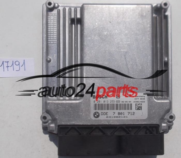 MOTORSTEUERGERÄT ECU STEUERGERÄT BMW E60 E61 3.0 D BOSCH 0 281 013 253, 0281013253, DDE 7 801 712, DDE7801712, 7801712