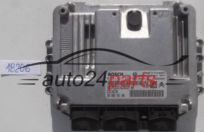 KOMPUTER STEROWNIK SILNIKA CITROEN, PEUGEOT 407 1.6 HDI, BOSCH 0 281 011 633, 0281011633, 96 585 761 80, 9658576180, 9653958980