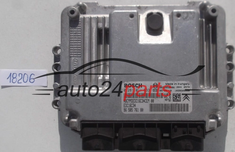 KOMPUTER STEROWNIK SILNIKA CITROEN, PEUGEOT 407 1.6 HDI, BOSCH 0 281 011 633, 0281011633, 96 585 761 80, 9658576180, 9653958980