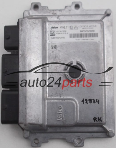 ECU CENTRALITA DE MOTOR  CITROEN PEUGEOT VALEO V46.11, 9805353080, HW 9800913080