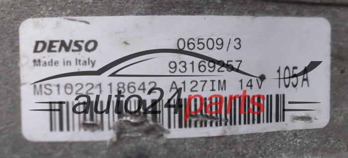 Γεννήτρια 1.9 CDTI OPEL ZAFIRA VECTRA SIGNUM DENSO MS1022118642, 93169257