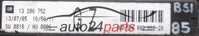 ELEKTRISCHER KASTEN SICHERUNGKASTEN SICHERUNG UND RELAIS STROMKASTEN RELAISKASTEN OPEL GM 13 206 752 GZ HELLA 5DK 008 668-29