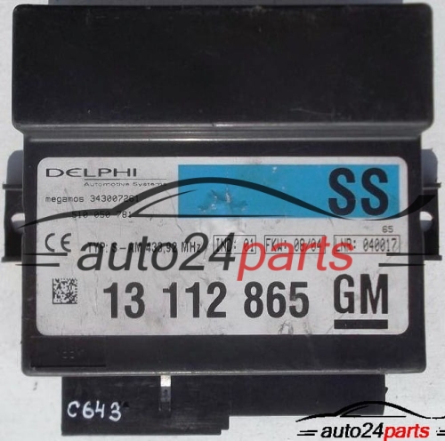 CENTRALITA DE CONFORT TURVERRIEGELUNG OPEL ZAFIRA A, 13 112 865, 13112865, 343007261 SS, 510 050 781, 510050781 