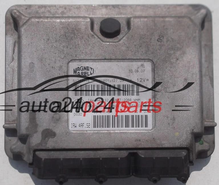 ECU CENTRALITA DE MOTOR FIAT PANDA 1.2 MAGNETI MARELLI IAW 4AF.S2, IAW4AFS2, 51793116, 61601.127.03, 6160112703