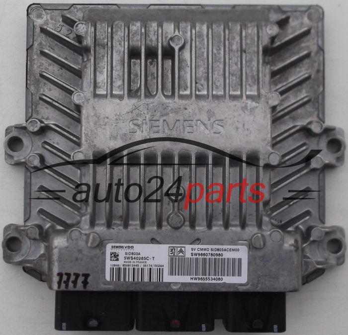 Μονάδα Ελέγχου Κινητήρα PEUGEOT 407, CITROEN C4 2.0 HDI, SIEMENS VDO 5WS40265C-T