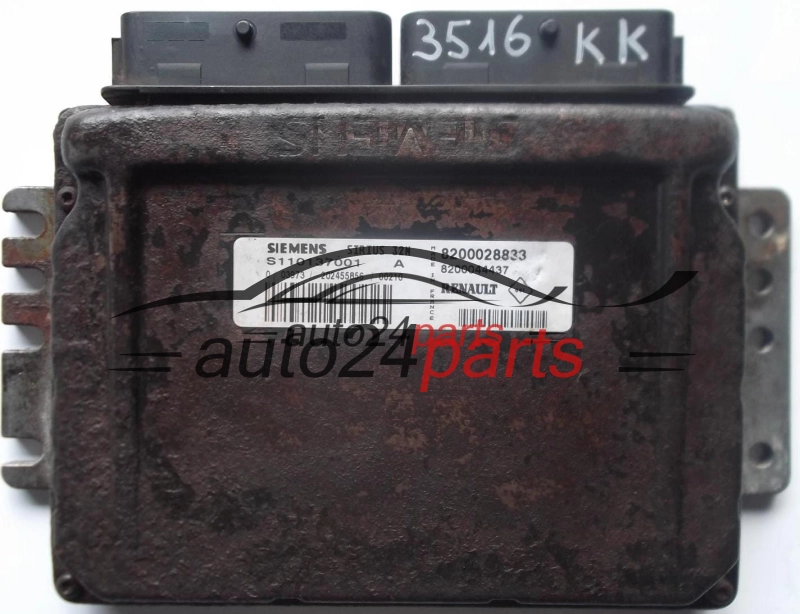 ECU ENGINE CONTROLLER RENAULT MEGANE SCENIC 1.6 SIEMENS SIRIUS 32N S110137001A, 8200028833, 8200044437