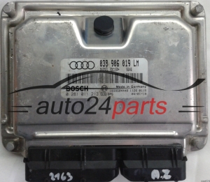 ECU ENGINE CONTROLLER AUDI A6 1.9 TDI 038906019LM, 038 906 019 LM, BOSCH 0 281 011 213, 0281011213, DIESEL EDC15P+ 5646, 1039S04448 