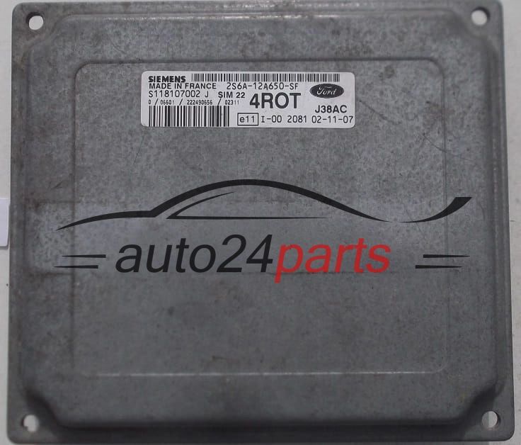CENTRALINA DO MOTORE FORD FIESTA FUSION 1.4 SIEMENS S118107002 J