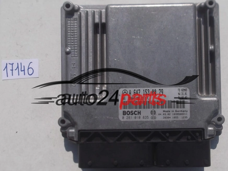 CALCULATEUR MOTEUR MERCEDES W211 E270 2.7 CDI BOSCH 0 281 010 835, 0281010835, A 647 153 00 79, A6471530079, 6471530079