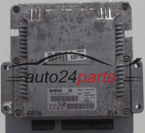 ECU ENGINE CONTROLLER PEUGEOT CITROEN 2.2 HDI BOSCH 0 281 010 975, 0281010975, 96 464 662 80, 9646466280