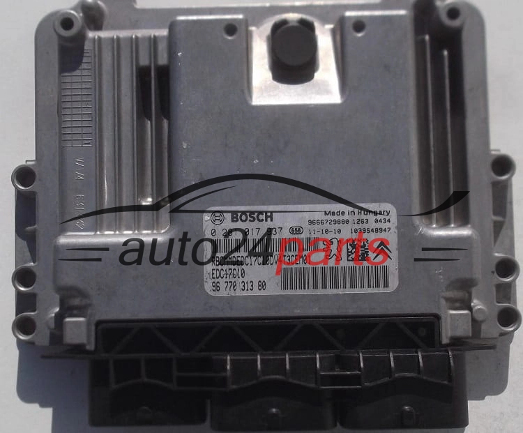 CENTRALINA DO MOTORE PEUGEOT 206 1.6 HDI BOSCH 0 281 017 937, 0281017937, 96 770 313 80, 9677031380, EDC17C10 