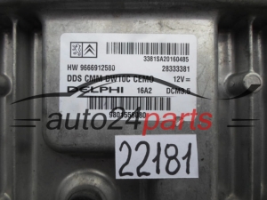 CALCULATEUR MOTEUR CITROEN PEUGEOT 2.0 HDI DELPHI 28333381, HW 9666912580, HW9666912580, DCM3.5