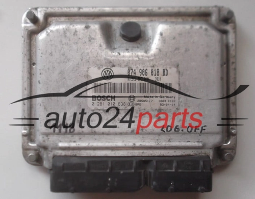 KOMPUTER STEROWNIK SILNIKA VW VOLKSWAGEN LT 2.5 TDI 074 906 018 BD, 074906018BD, 0 281 010 638, 0281010638 