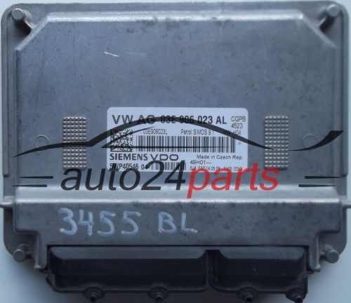 ΜΟΝΑΔΑ ΕΛΕΓΧΟΥ ΚΙΝΗΤΗΡΑ VW VOLKSWAGEN POLO 1.2 03E906023AL, 03E 906 023 AL, 03E906023L, 03E 906 023 L, PETROL SIMOS9.1 CGPB 4523 SIEMENS VDO 5WP40546 04