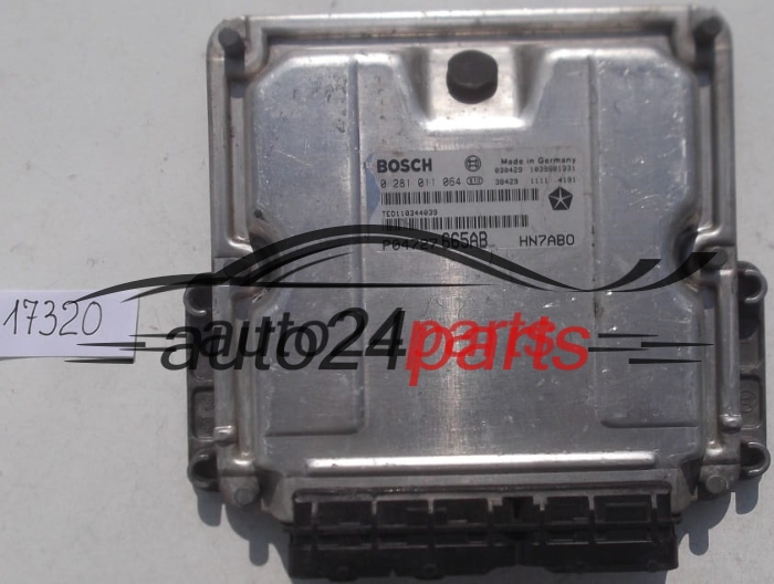 ECU CENTRALITA DE MOTOR CHRYSLER VOYAGER 2.5 CRD BOSCH 0 281 011 064, 0281011064, P04727665AB HN7ABO, 1039S01331 
