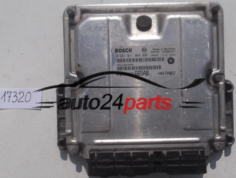 ECU CENTRALITA DE MOTOR CHRYSLER VOYAGER 2.5 CRD BOSCH 0 281 011 064, 0281011064, P04727665AB HN7ABO, 1039S01331 