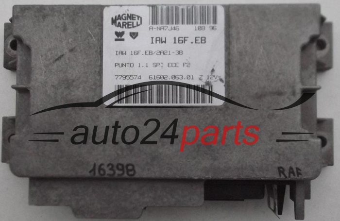 CENTRALINA MOTORE FIAT PUNTO 1.1 MAGNETI MARELLI IAW 16F.EB, IAW16FEB, 7795574, 61602.063.01, 6160206301