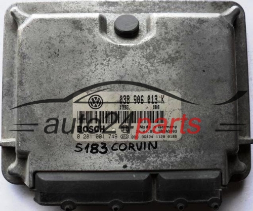ΜΟΝΑΔΑ ΕΛΕΓΧΟΥ ΚΙΝΗΤΗΡΑ VW VOLKSWAGEN POLO LUPO SEAT AROSA 1.7 SDI AKU 038906013K, 038 906 013 K BOSCH 0281001749, 0 281 001 749