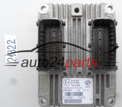 KOMPUTER STEROWNIK SILNIKA FIAT PUNTO EVO IAW5SF8.E4, IAW5SF8E4, 51918294
