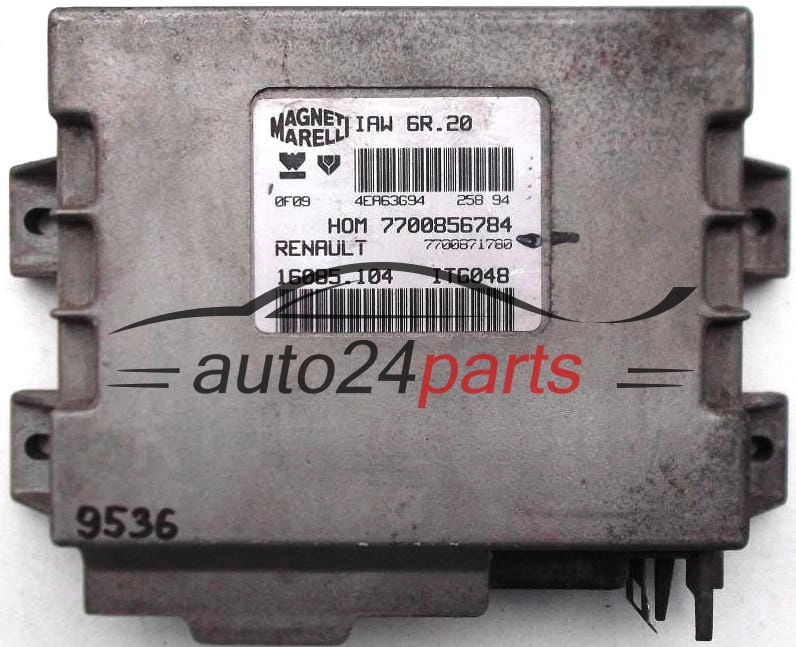Μονάδα Ελέγχου Κινητήρα RENAULT TWINGO 1.2 MAGNETI MARELLI IAW 6R.20, IAW6R20, 7700856784, 7700871780, 16085.104, 16085104