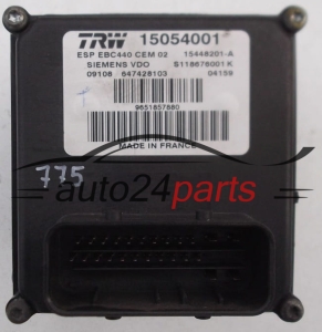 Pompa abs i sterownik PEUGEOT 407 15054001 15448201A 15448201-A S118676001K 9651857880