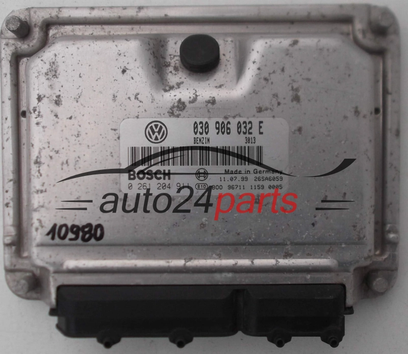 KOMPUTER STEROWNIK SILNIKA VW VOLKSWAGEN LUPO 6X1 1.0, BOSCH 0 261 204 911, 0261204911, 030 906 032 E, 030906032E