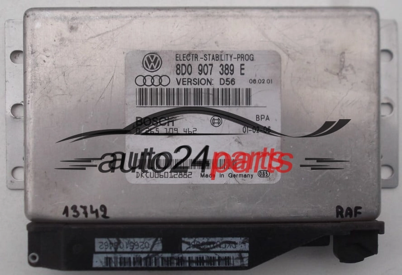 ECU CONTROLLER ABS ESP AUDI A4 S4 A6 VW PASSAT BOSCH 0 265 109 462, 0265109462, 8D0 907 389 E, 8D0907389E