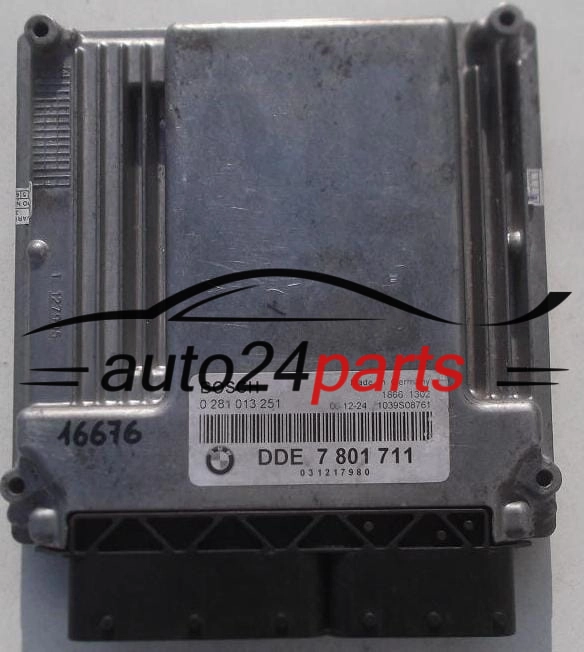 ECU CENTRALITA DE MOTOR BMW BOSCH 0 281 013 251, 0281013251, DDE 7 801 711, 7801711