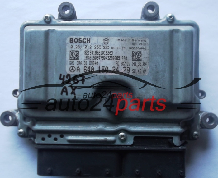 MERCEDES W169 A180 1.8 CDI A6401502479, 6401502479, A 640 150 24 79 BOSCH 0281012255, 0 281 012 255