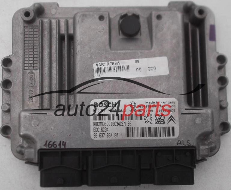 Μονάδα Ελέγχου Κινητήρα PEUGEOT 207 1.6 HDI BOSCH 0 281 012 465, 0281012465, 96 637 864 80, 9663786480