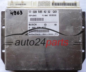 CALCULATEUR ABS ESP HBA MERCEDES W168 A-KLASA BOSCH 0265109477, 0 265 109 477, 0295454232 Q01, 029 545 42 32 Q01