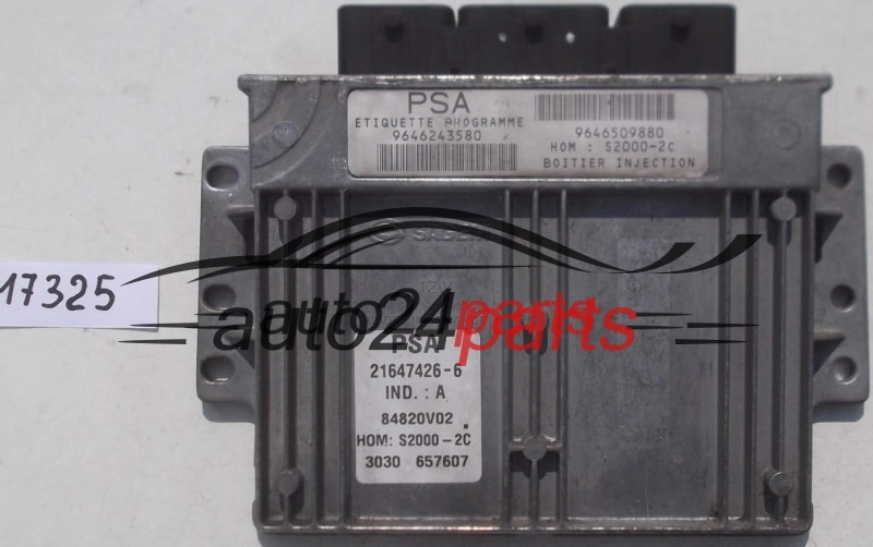 CALCULATEUR MOTEUR CITROEN XSARA 1.4 SAGEM 21647426-6, 216474266, 9646243580, 9646509880 