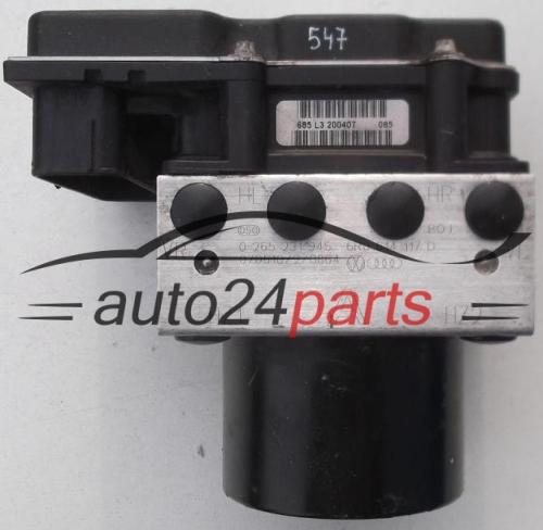 ABS SKODA FABIA BOSCH 0 265 231 945, 0265231945, 6R0 614 117 D, 6R0614117D, 0 265 800 635, 0265800635 