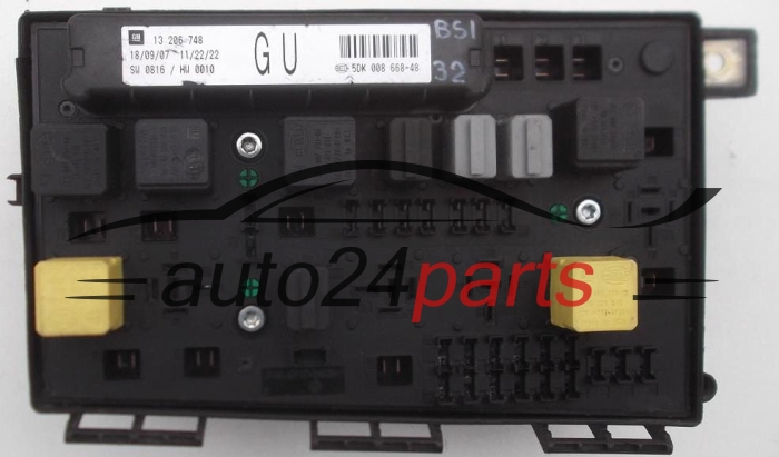 FUSE RELAY BOX ELECTRICAL COMFORT CONTROL MODULE BODY OPEL GM 13206748 GU HELLA 5DK 008 668-48