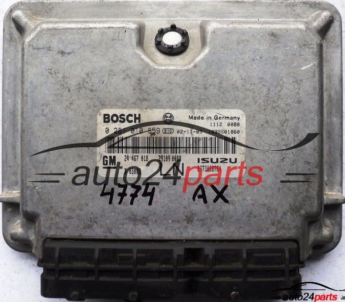 ECU CENTRALITA DE MOTOR OPEL ASTRA G 1.7 CDTI Z17DTL 24467018 LN, 24 467 018, 24467020, 6235212, 62 35 212, BOSCH 0281010859, 0 281 010 859, ISUZU 8973068764